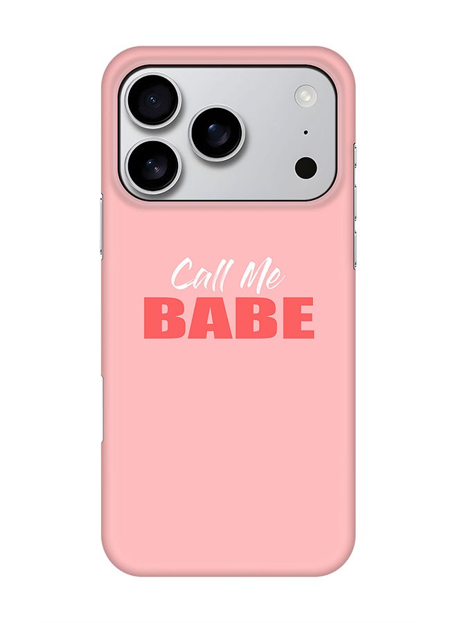 Stylizedd For iPhone 17 Pro,Case, [Compatible with MagSafe] Magnetic cover Slim fit Protection Matte, - Call me babe