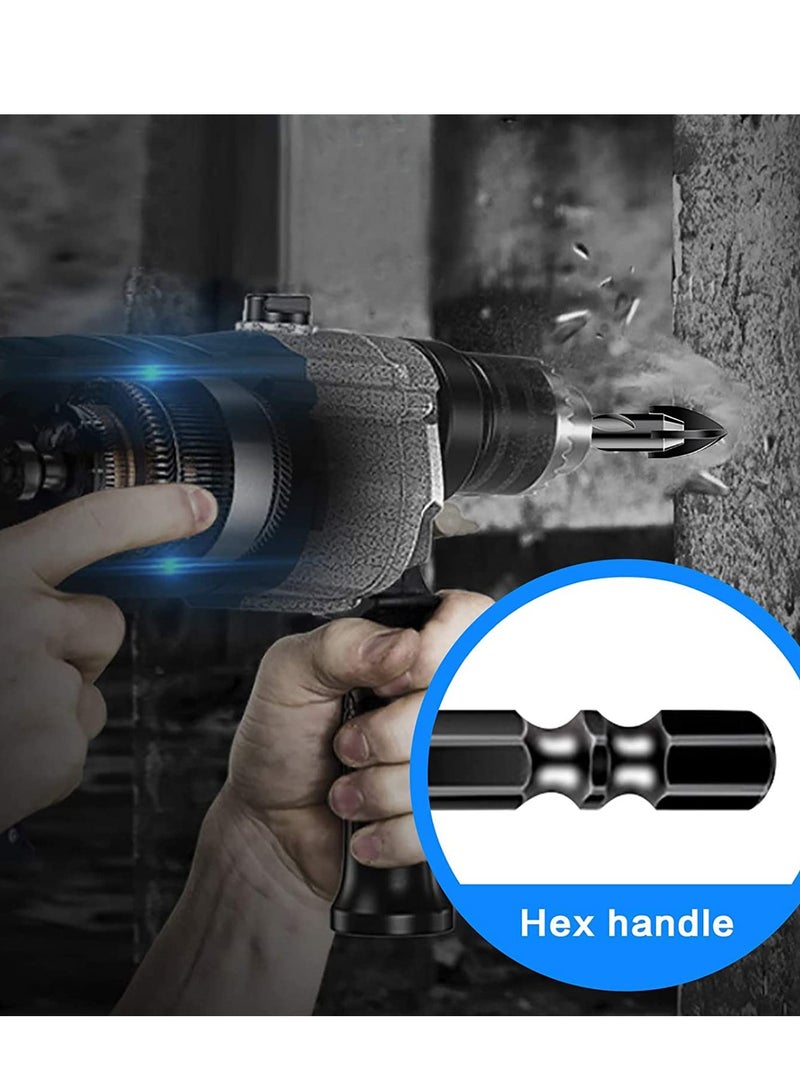 SYOSI Masonry Drill Bits, Concrete Drill Bit Set for Tile, Brick, Glass, Plastic and Wood, Tungsten Carbide Tip Work with Ceramic Tile, Wall Mirror, Paver on Concrete or Brick Wall 10 Pcs - Image 3