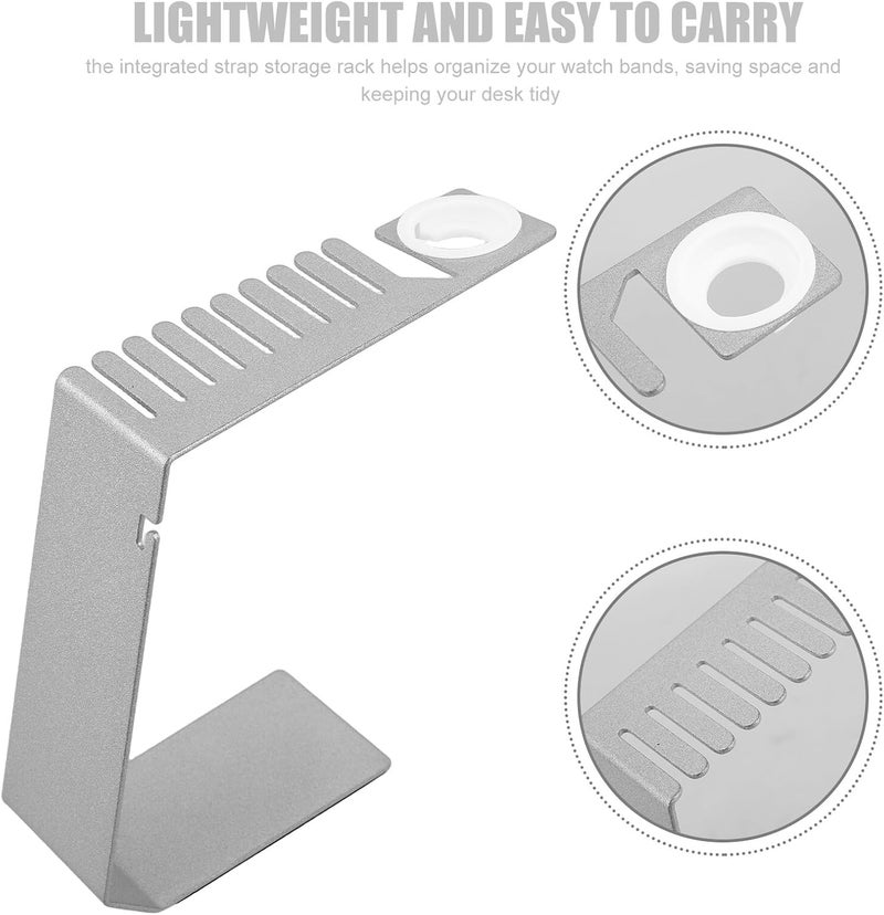 Smartwatch Charging Station Watch Band Organizer Stand Charging Cradle Home and Office Use Starlight Color Compatible - Image 3