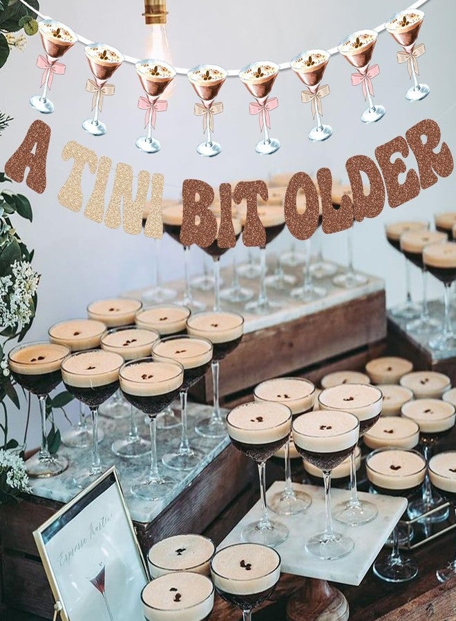 Kinyanco Glittery A Tini Bit Older & Espresso Martini Themed Birthday Party Decoration Banner Pack - Multicolor, Martini, 2 Count - Image 5