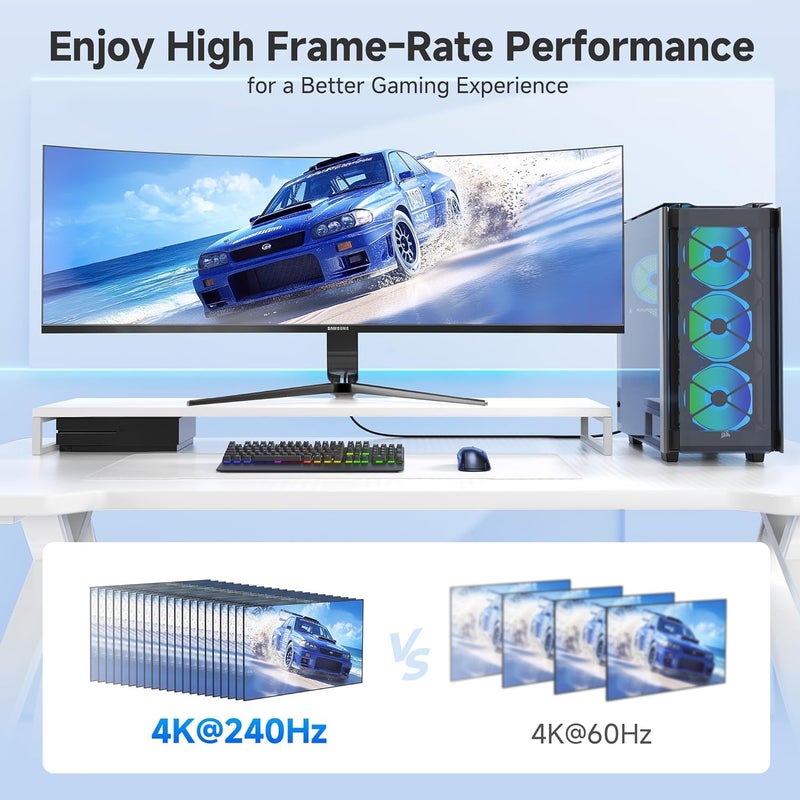 CableMatters Combo-Pack 48Gbps 8K Right Angle HDMI 2.1 Adapters with HDR, Supports 8K@60Hz / 4K@240Hz, 270 Degree and 90 Degree HDMI Adapter Male to Female, Black - Image 4