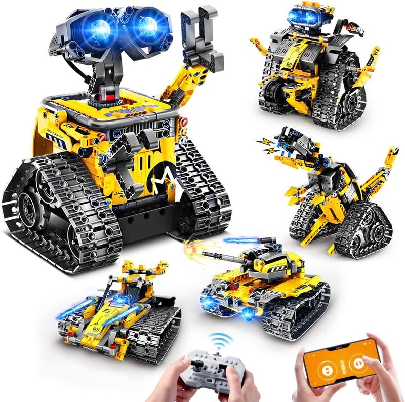 أطفال الهوغوز HOGOKIDS 5 in 1 Robot Building Toys for Kids - Remote & APP Controlled Set - Image 1