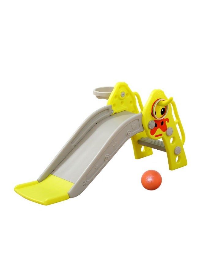 فول جوي زحليقه اطفال مع كرة سلة، زحليقه قابلة للطي للأطفال الصغار الأولاد والبنات المتسلقين، ألعاب داخلية وخارجيةصفر - Image 1