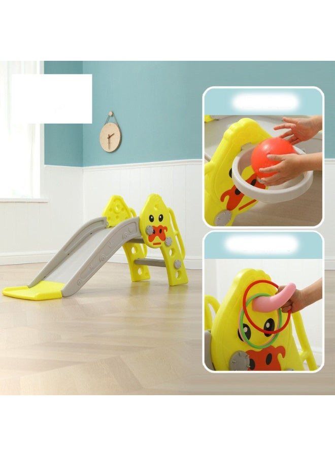 فول جوي زحليقه اطفال مع كرة سلة، زحليقه قابلة للطي للأطفال الصغار الأولاد والبنات المتسلقين، ألعاب داخلية وخارجيةصفر - Image 3