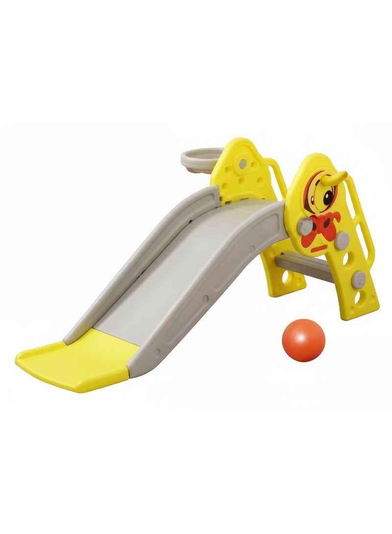 فول جوي زحليقه اطفال مع كرة سلة، زحليقه قابلة للطي للأطفال الصغار الأولاد والبنات المتسلقين، ألعاب داخلية وخارجيةصفر - Image 5