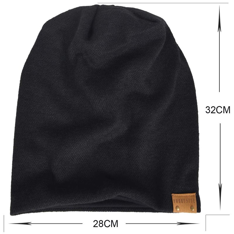 VECRY Men Oversized Slouch Beanie Large Skullcap Knit Hat (Ginger) - Image 3