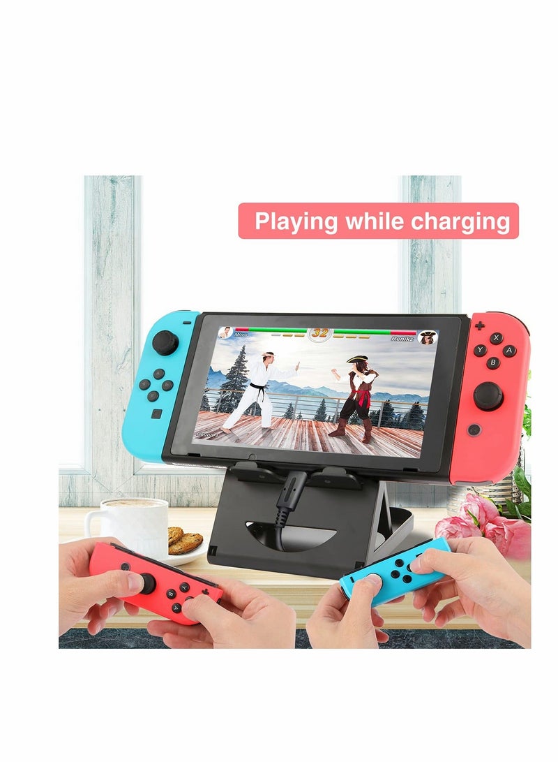 Fit for Nintendo Switch Stand/ for Switch LITE Stand Foldable Adjustable and Portable table play stand for N-switch console playing and charging Compatible with for ipad/ for Mini/ for iPad Pro Air - Image 2