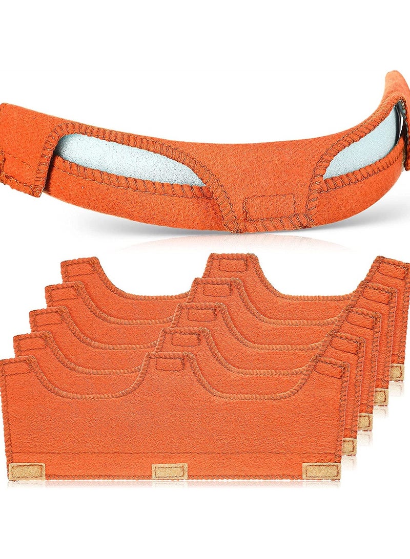 KASTWAVE Hard Hat Sweatband, Hard Hat Liners Helmet Welding Antiperspirant Belt Washable Cotton Sweatband Air Cushion Sweatband Helmet Comforter Pad Hard Safety Hat Sweatband Snap Hard Hat Accessories (6Pcs) - Image 1
