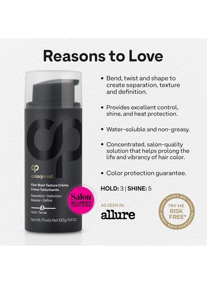 ColorProof Colorproof Fiber Blast Texture Crème, 3.4oz - Creates separation, Texture & Shine, Medium Hold Paste, Sulfate-Free, Vegan  - Image 3