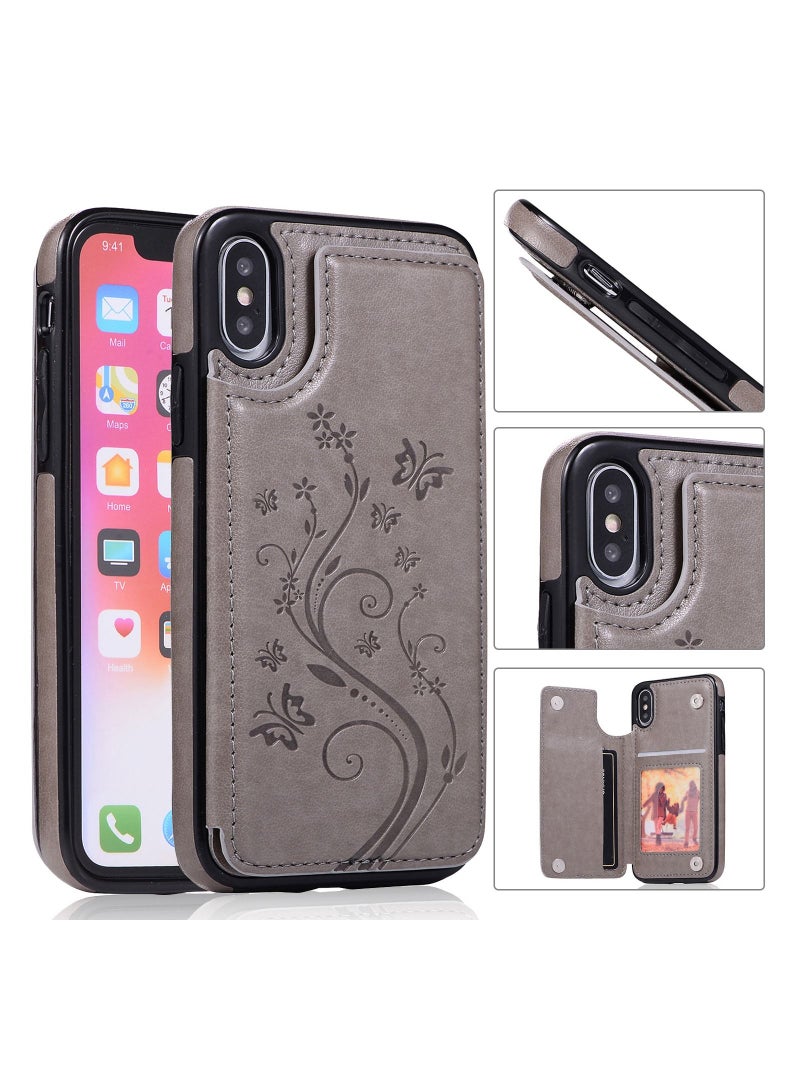 Loquat Suitable For iPhone Flip Butterfly Embossed Case - Image 1