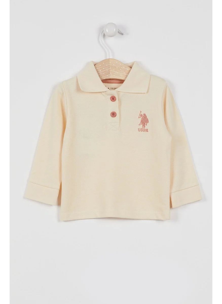 U.S. Polo Assn. BASE. Polo Assn. Base. Polo Assn Licensed Classic Ivory Baby Long Sleeve Collared Sweatshirt