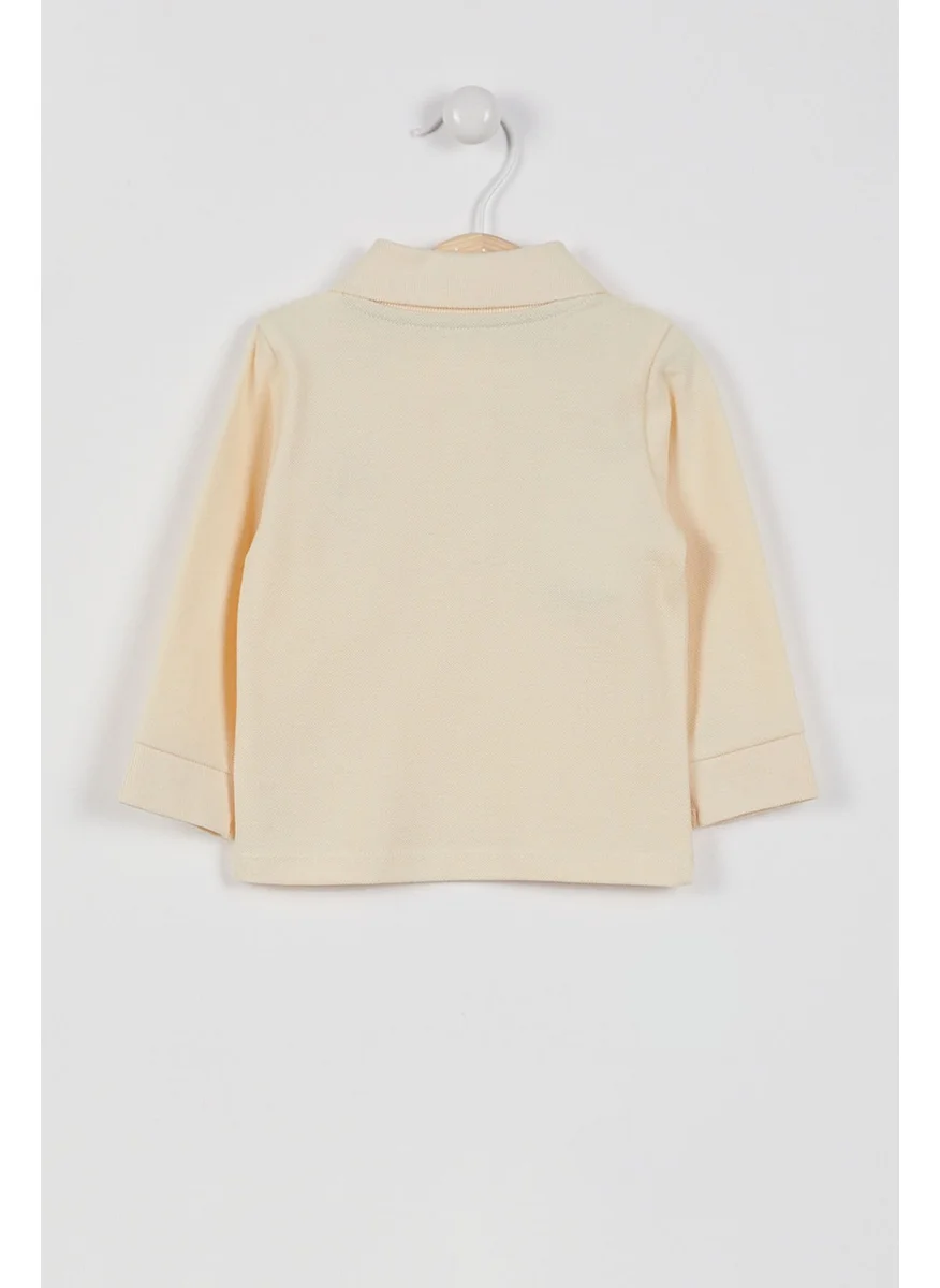 يو اس بولو اسن BASE. Polo Assn. Base. Polo Assn Licensed Classic Ivory Baby Long Sleeve Collared Sweatshirt