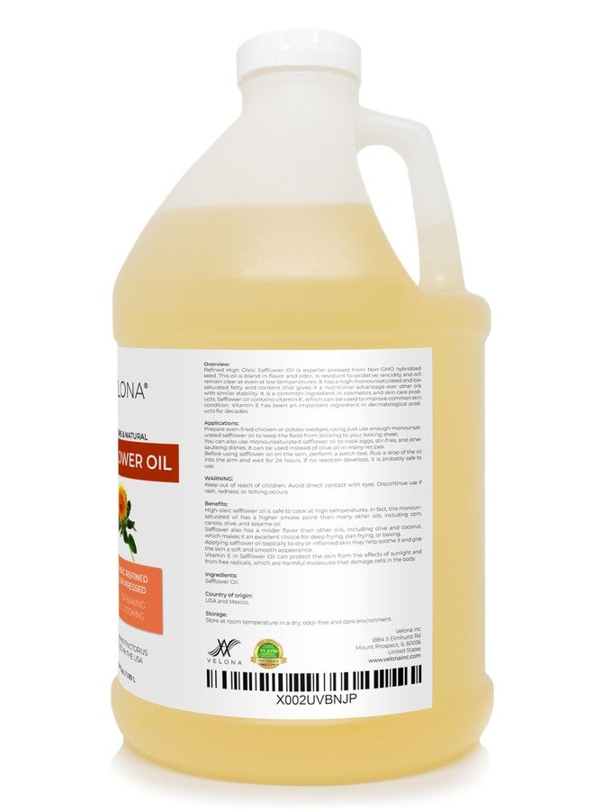 velona Safflower Oil 64 fl oz | 100% Pure and Natural Carrier Oil | Refined, Expeller Pressed | Cooking, Skin, Hair, Body & Face Moisturizing | Use Today - Enjoy Results - Image 3