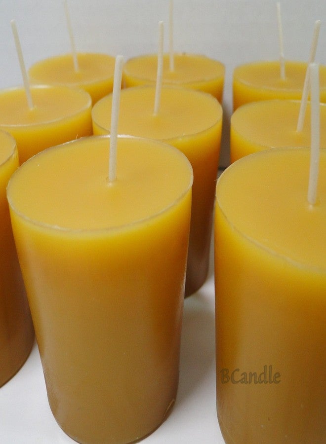 BCandle 100% Pure Beeswax 15-Hour Votives Candles (Set of 2) Organic Hand Made - Image 2