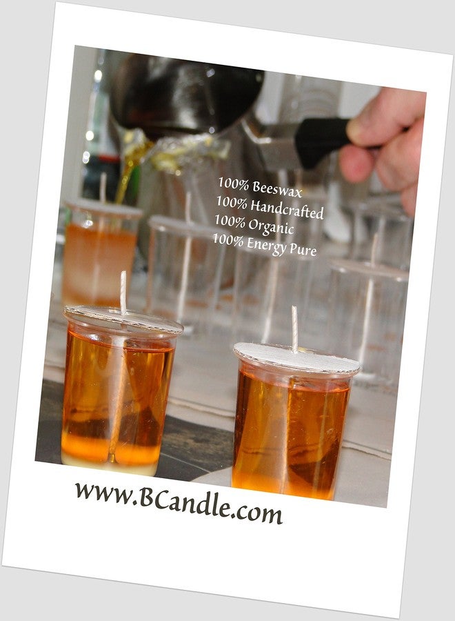 BCandle 100% Pure Beeswax 15-Hour Votives Candles (Set of 2) Organic Hand Made - Image 4