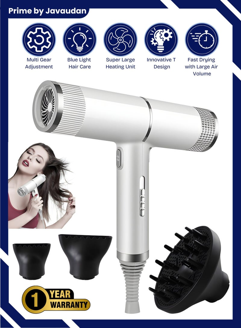 مجفف الشعر الأيوني الاحترافي لصالونات التجميل، مجفف شعر سريع محمول مع محرك بتيار مستمر، خفيف الوزن ومنخفض الضوضاء للاستخدام المنزلي في صالون السفر - Image 1