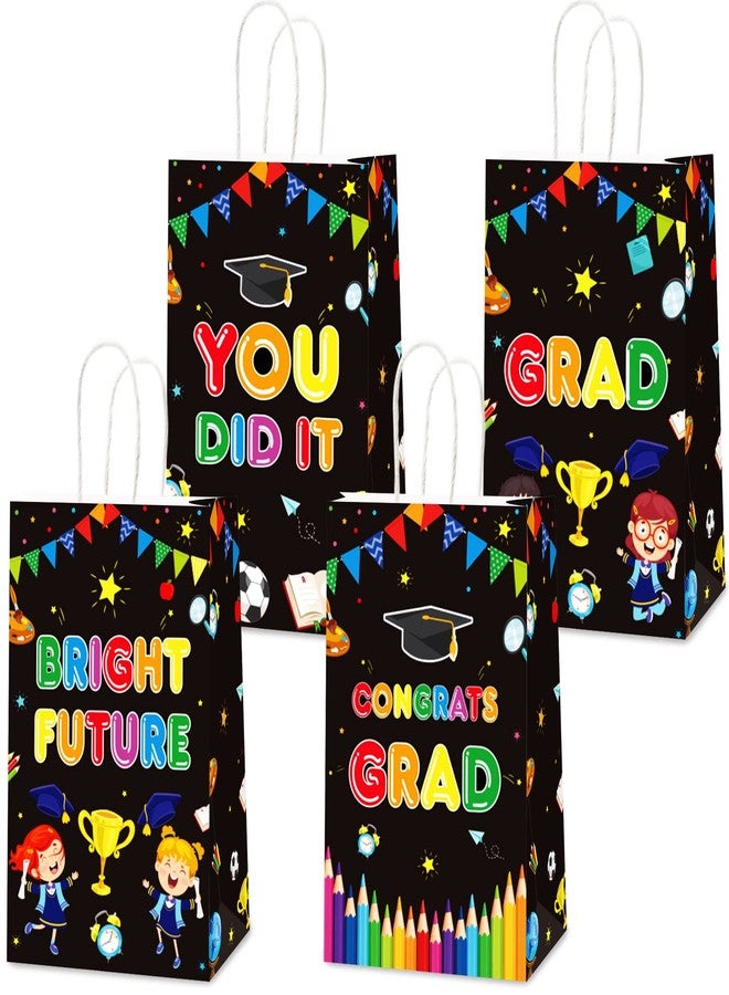 Tevxj 12 Pieces Kindergarten Grad Party Favor Bags Preschool Graduation Paper Gift Bags Party Supplies You Did It Congrat Goodie Bags Candy Bags for Kindergarten Preschool Kids Grad Party Supplies Treat - Image 1