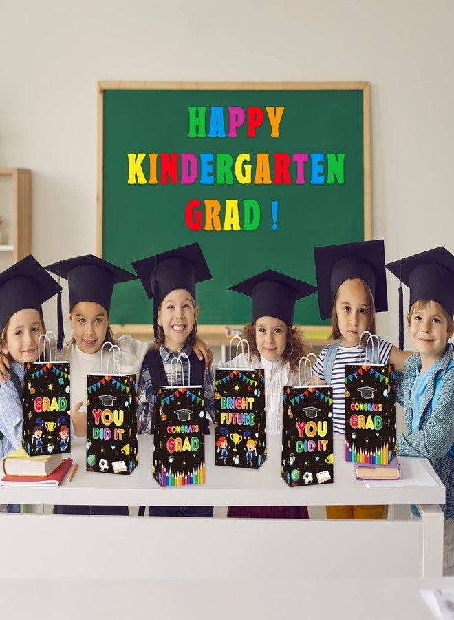Tevxj 12 Pieces Kindergarten Grad Party Favor Bags Preschool Graduation Paper Gift Bags Party Supplies You Did It Congrat Goodie Bags Candy Bags for Kindergarten Preschool Kids Grad Party Supplies Treat - Image 4