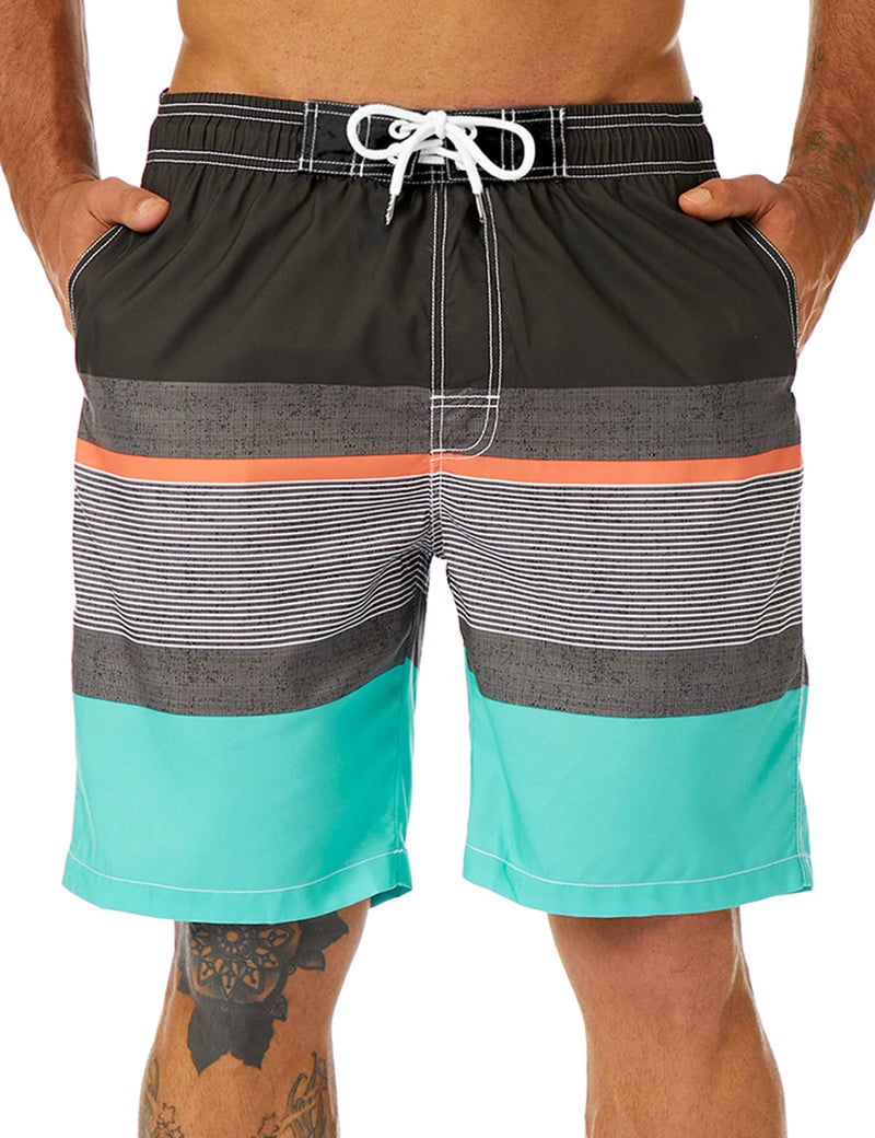 KAILUA SURF شورتات السباحة للرجال من كايلوا سيرف طويلة، سريعة الجفاف، شورتات بورد للرجال، 9 بوصات طول الساق، بدلات السباحة للرجال مع بطانة شبكية - Image 1