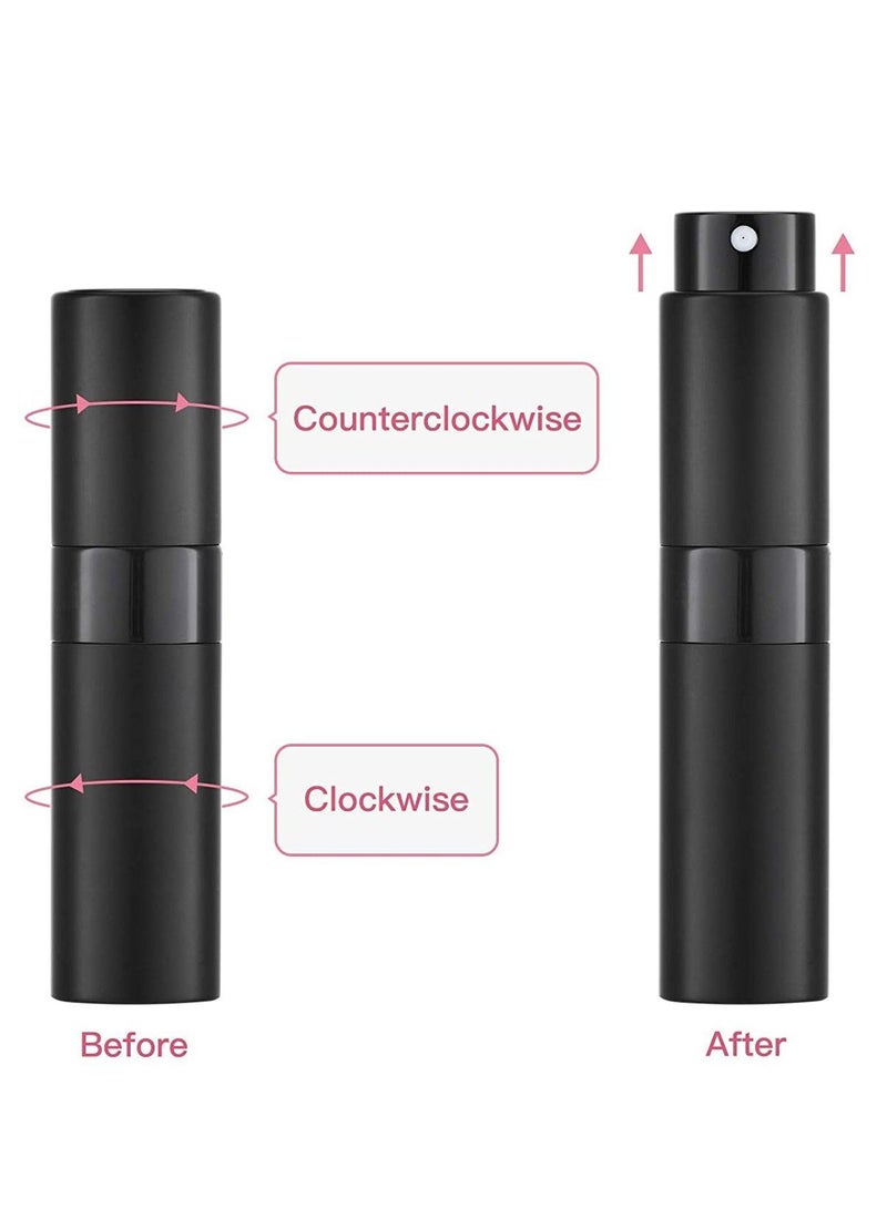 Y&D Travel Perfume Atomizer Refillable, Mini Cologne Spray Bottle Empty, Small Aftershave Sprayer for Liquid Dispenser 5PCS 8ml (Five Colors) - Image 3