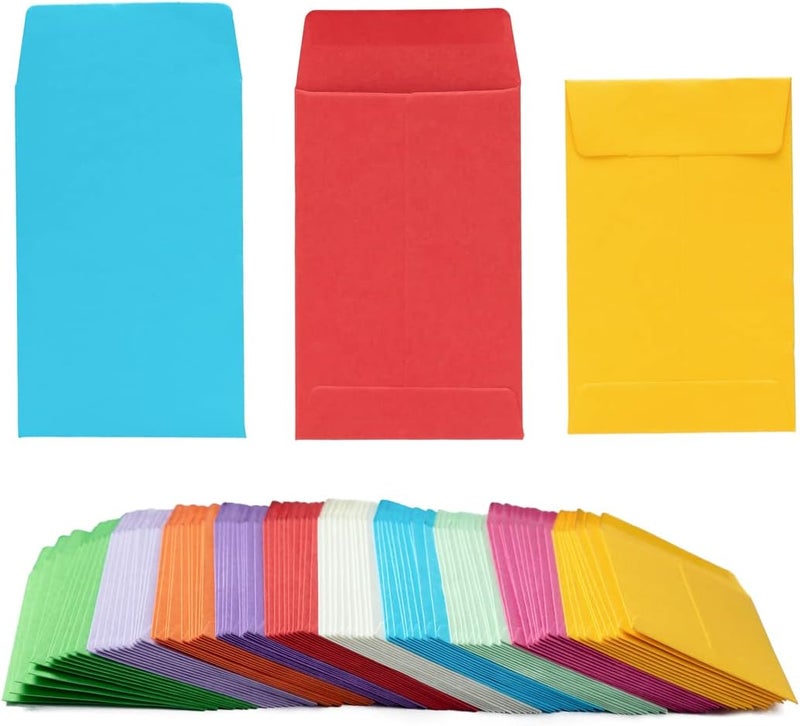 Homtable 1000 Pieces Colorful Small Coin Envelopes Self-Adhesive Seed Envelopes Mini Parts Small Items Storage Packets Envelopes for Garden, Office or Wedding Gift (2.25×3.5 inch) - Image 1