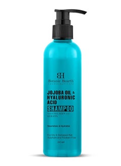 Botanic Hearth Botanic Hearth Jojoba and Hyaluronic Acid Shampoo with 100% Pure Jojoba Oil and Aloe Extracts Hydrates Hair and Adds Shine For Dry and Dehydrated Hair Shampoo for Women and Men Sulphate 245ml  - Image 1