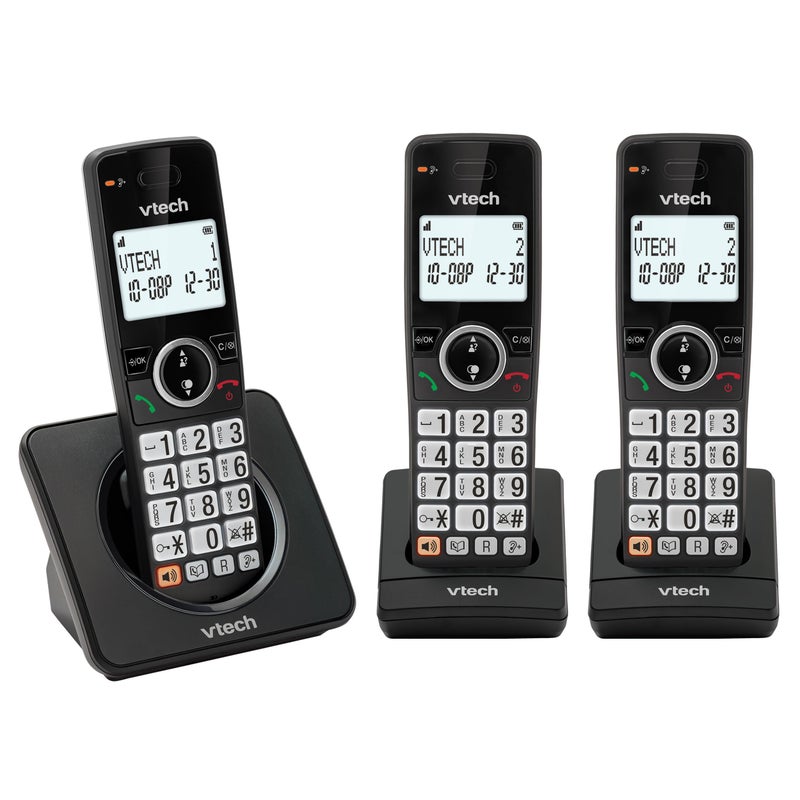 VTech EA5002 DECT Cordless Phone with Nuisance Call Blocker,Easy-to-Read Backlit Display,Landline Phone with 18 Hours Talk-time,Volume Booster,Handsfree Speakerphone,Speed Dial,3-Handset - Image 1