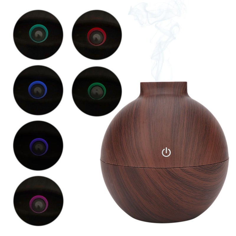130ml USB LED Mini Essential Oil Diffuser Office Desktop Air Humidifier - Image 4