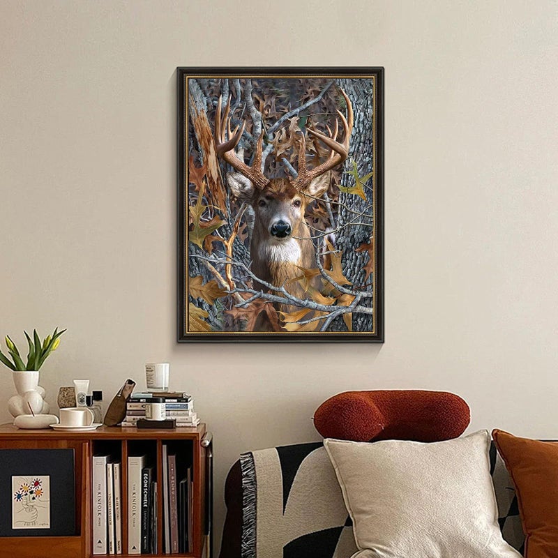 Fountor Deer Diamond Art Kits for Adults, Deer Diamond Painting Kits for Adults Beginners, DIY 5D Forest Diamond Painting with Round Gem Art Kits for Gift Home Wall Decor 12x16 Inch - Image 3