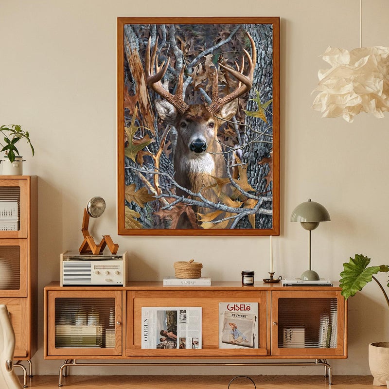Fountor Deer Diamond Art Kits for Adults, Deer Diamond Painting Kits for Adults Beginners, DIY 5D Forest Diamond Painting with Round Gem Art Kits for Gift Home Wall Decor 12x16 Inch - Image 2