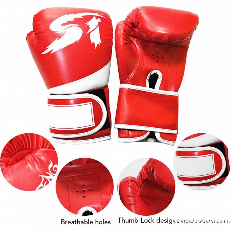 Children Boxing Gloves Kids Kick Boxing Training Gloves Youth Muay Thai Punching Bag Mitts Boxing Practice Equipment for Punch Bag Sack Boxing Pads Age 3 to 10 Years Old - Image 5