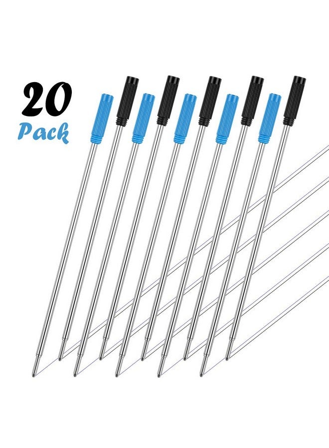 Unibene Cross Compatible Ballpoint Pen Refills 20 Pack, 1.0Mm Medium Point-10 Black & 10 Blue, Smooth Writing Replaceable German Ink Refill - Image 2