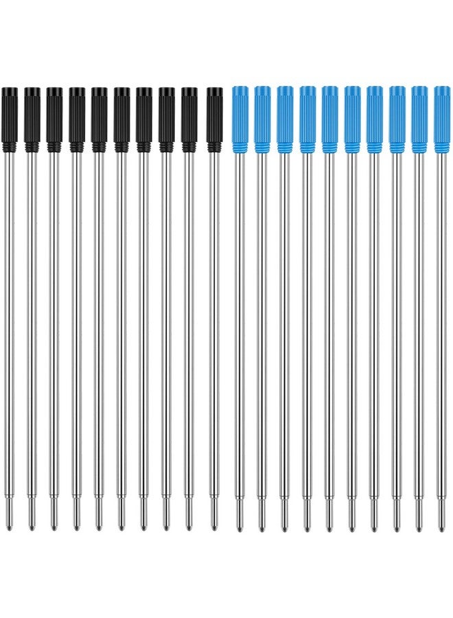 Unibene Cross Compatible Ballpoint Pen Refills 20 Pack, 1.0Mm Medium Point-10 Black & 10 Blue, Smooth Writing Replaceable German Ink Refill - Image 1