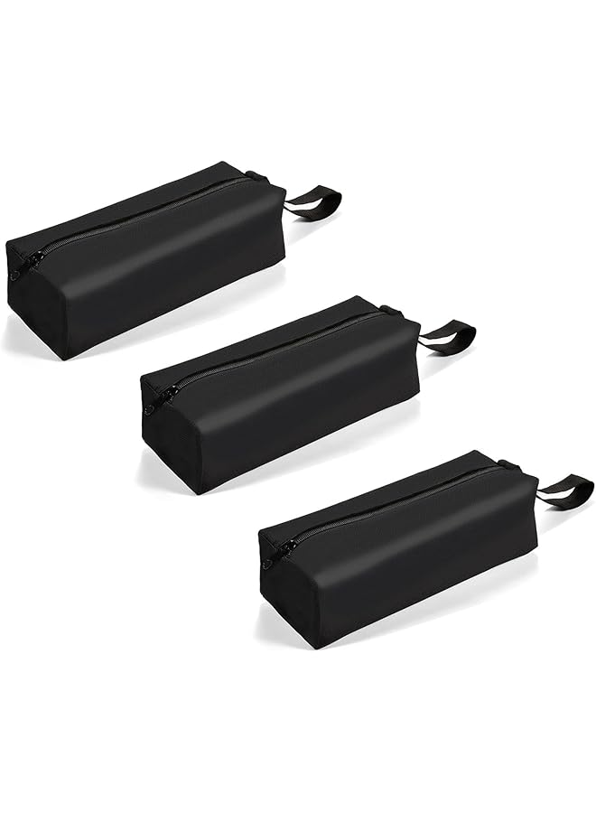 PROMASS promass 3 Pack Small Tool Bag with Zipper - Heavy Duty Multi-purpose Tool Pouch Bags with Waterproof Oxford Canvas - Ideal for Tools, Gadgets, Cosmetics, Stationary - Black (9.8 x 3.3 x 2.7 Inch)  - Image 1