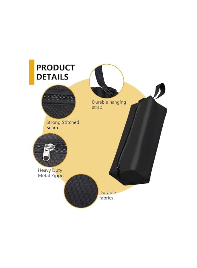 PROMASS promass 3 Pack Small Tool Bag with Zipper - Heavy Duty Multi-purpose Tool Pouch Bags with Waterproof Oxford Canvas - Ideal for Tools, Gadgets, Cosmetics, Stationary - Black (9.8 x 3.3 x 2.7 Inch)  - Image 4