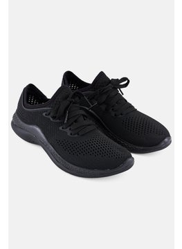 crocs Kids Boy Lace Up Literide Sneakers, Black  - Image 1
