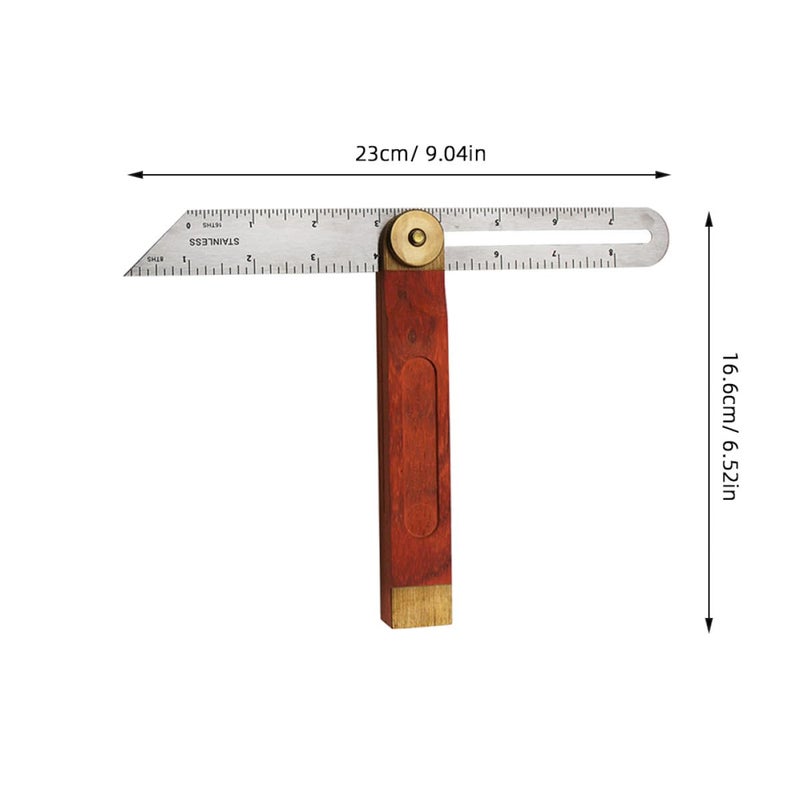Adjustable T Bevel Angle Ruler Stainless Steel Multi Angle Measurement Tool for Woodworking - Image 4