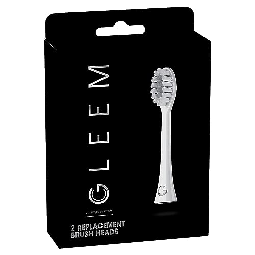 GLEEM Toothbrush Replacement Brush Heads Refill, White, 2 count - Image 3