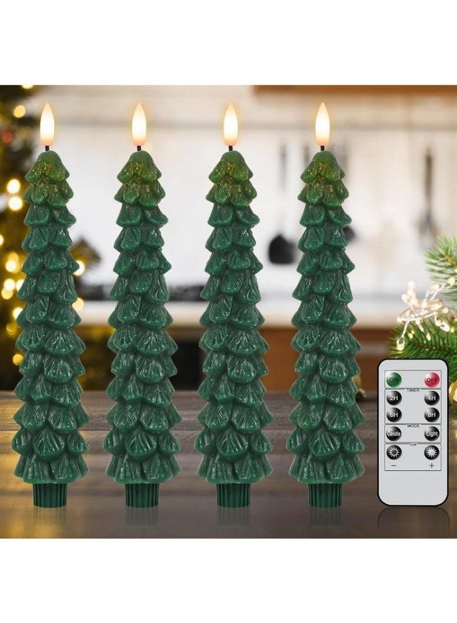 Y&D 4 Pcs LED Pine Cone Tree Simulation Candle Light Christmas Decorative Light - Image 2