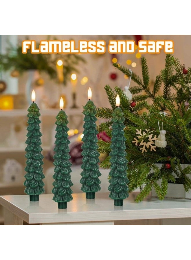 Y&D 4 Pcs LED Pine Cone Tree Simulation Candle Light Christmas Decorative Light - Image 5