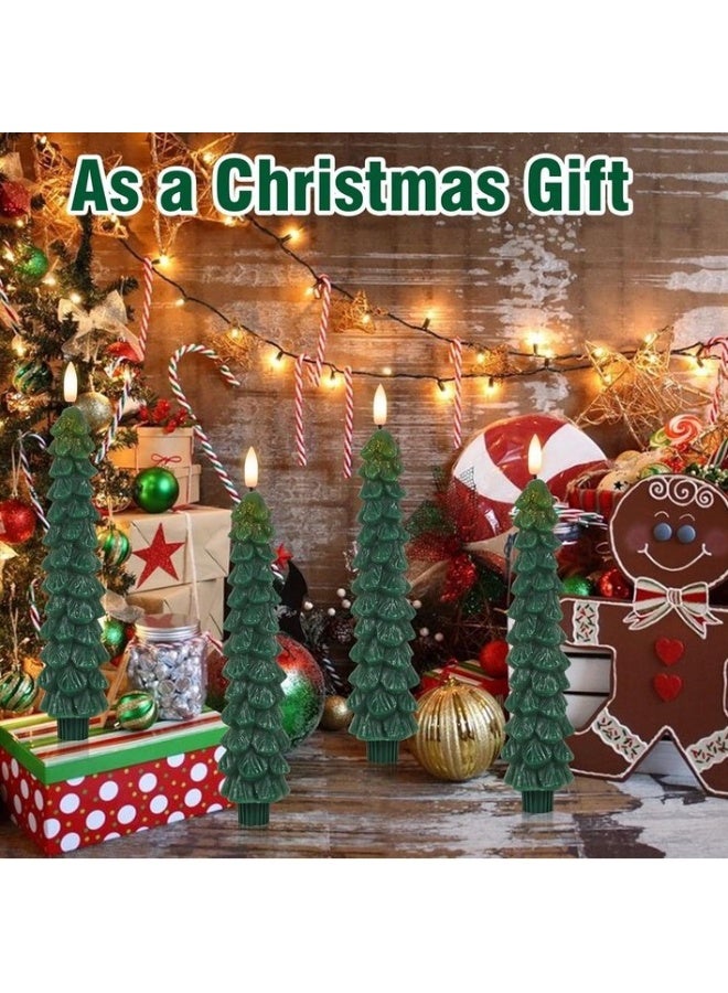 Y&D 4 Pcs LED Pine Cone Tree Simulation Candle Light Christmas Decorative Light - Image 4