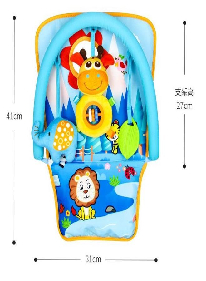Car Seat Activity Arch Toy Dinosaur Style with Mirror Squeaky Ringing Bell Adjustable Washable Non-Toxic Rear Facing Car Seat Toy Travel Sensory Toys for Infant Baby 6-12 Month  - Image 4