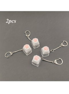 Generic 2pcs Adorable Silicone Cat Claw Keychain - Soothe Stress On-The-Go with this Durable Decompression Toy!  - Image 1
