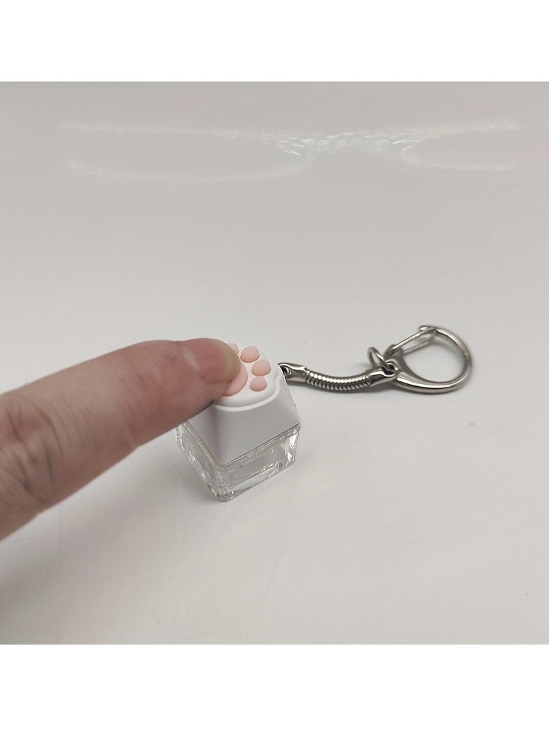 Generic - 2pcs Adorable Silicone Cat Claw Keychain - Soothe Stress On-The-Go with this Durable Decompression Toy! - Image 1