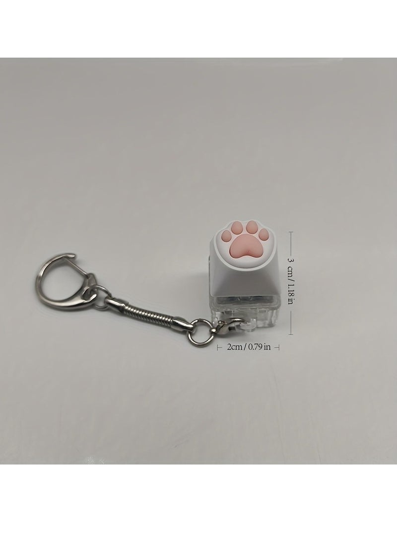 Generic - 2pcs Adorable Silicone Cat Claw Keychain - Soothe Stress On-The-Go with this Durable Decompression Toy! - Image 1