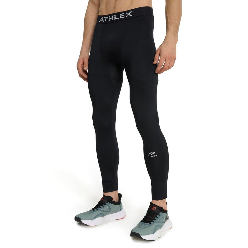 Athlex Men's FLEX PRO Training Pants Black, Athlex, ATTCOMPRESSION Technology, Form-Fitting, Mesh Inserts for Ventilation (UAE/KSA, Alpha, S, Regular, Regular, Standard, Black 2 pcs) - Image 2
