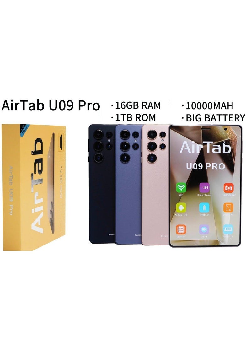 AirTab - U09 Pro Tablet with Keyboard, 8 inch FHD Screen, 1TB Internal Memory, 16GB RAM - with Powerful 10,000mAh Battery Navy Blue - Image 1
