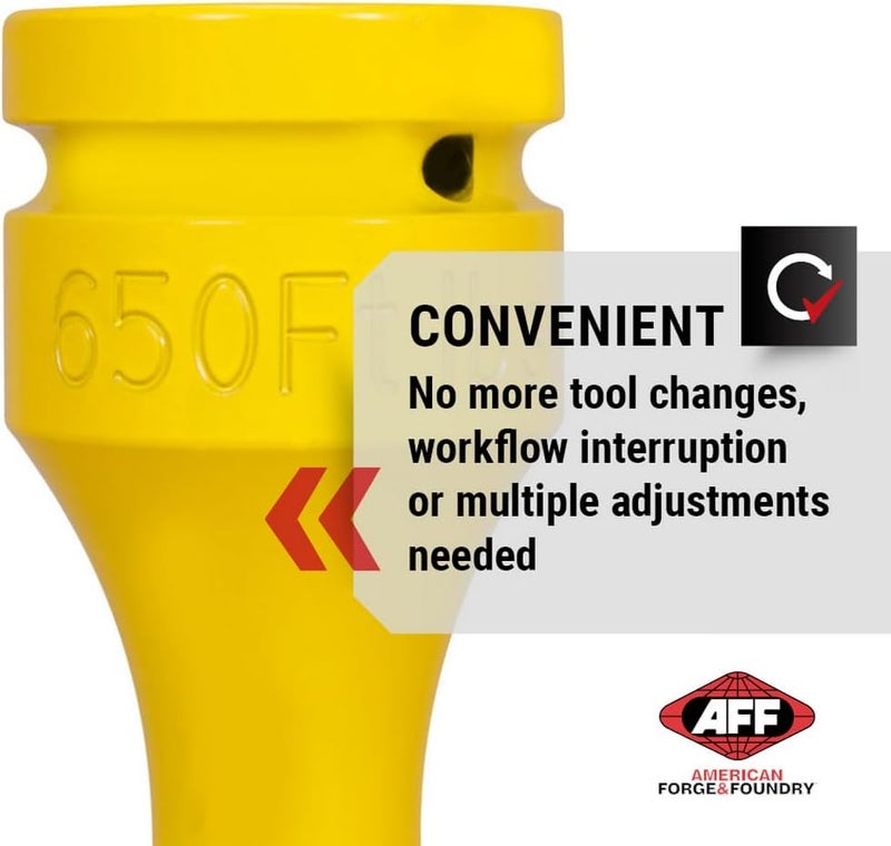 AFF Torque Limiting Extension, 1" Drive, 650 ft/lbs, Yellow, 40414 - Image 4