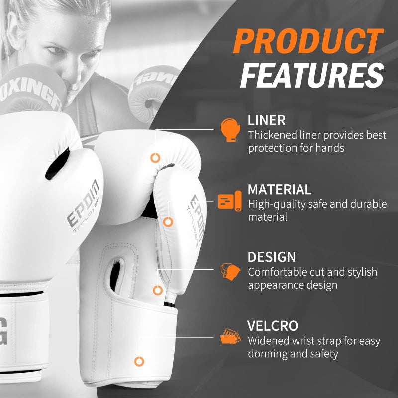 FIVING Boxing Gloves for Men and Women Suitable for Boxing Kickboxing Mixed Martial Arts Muay Thai MMA Heavy Bag Fighting Training - Image 2