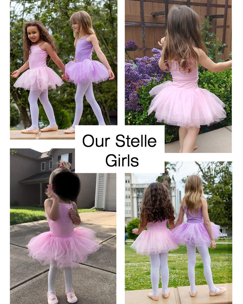 Stelle Toddler Ballet Leotards for Girls,Dance Leotard for Girls,Camisole Toddler Ballet Outfit with Tutu for Studio Outdoor Daily Wear, Pink 3-4T - Image 5